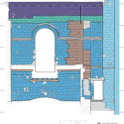 Phasage de la jonction du gouttereau nord et de la tour de façade de Saint-Germain-des-Prés (Paris)